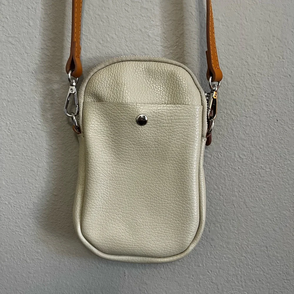 Divina Firenze Ivory “Amanda” Mini Crossbody Bag Purse‎ Italian Leather
